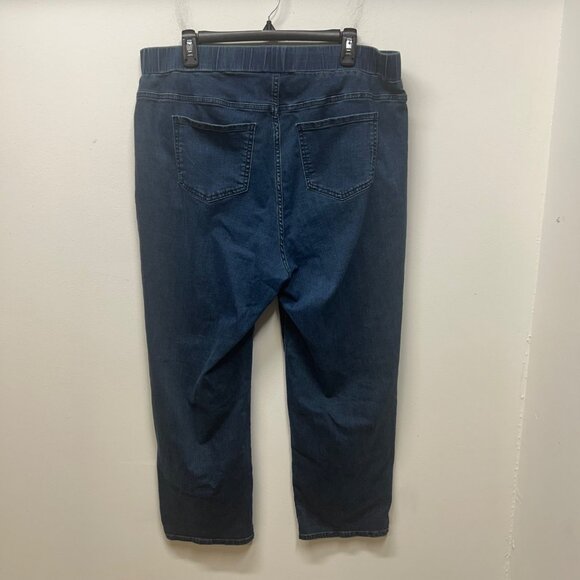 Universal Standard Medium Blue Denim Jeggings With Elastic Waistband & Pockets - Picture 8 of 9
